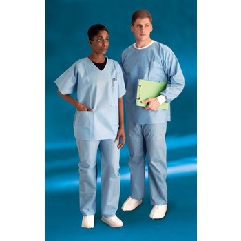 Picture of Dupont Convertors Blue 2XL Disposable Scrub Shirt (Main product image)