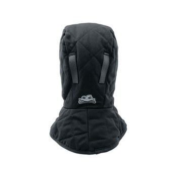 Global Glove Bullhead Safety Black Universal Cotton Cold Weather Head Liner - 2-Point Strap Type - Hook & Loop - 816679-01959
