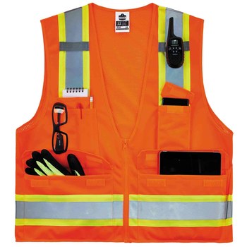 Ergodyne Glowear High-Visibility Vest 8248Z 24065 - Size Large/XL - High-Visibility Orange