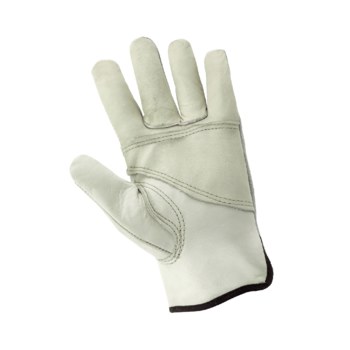 Global Glove 3200PP Gray Large Grain Cowhide Leather Driver's Gloves - Keystone Thumb - 3200PP/LG