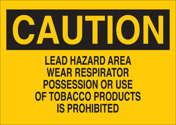 Picture of Brady B-401 Polystyrene Rectangle Yellow English Hazardous Material Sign part number 22713 (Main product image)