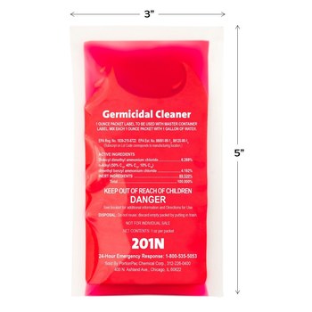 Wearwell PortionPac Disinfectant Concentrate - Liquid 1 oz Bag - 201.1G.CARTON