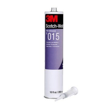 3M Scotch-Weld TE015 One-Part Off-White Polyurethane Adhesive - Solid 0.1 gal Cartridge - 25156