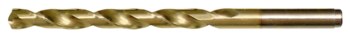 Chicago-Latrobe 550ASP-TN 15/64 in Heavy-Duty Jobber Drill 47601 - Right Hand Cut - Split 135° Point - TiN Finish - 3.875 in Overall Length - 2.625 in Spiral Flute - M42 High-Speed Steel - 8% Cobalt - Straight Shank