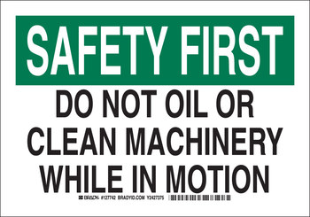 Picture of Brady B-555 Aluminum Rectangle White English Equipment Safety Sign part number 127743 (Main product image)