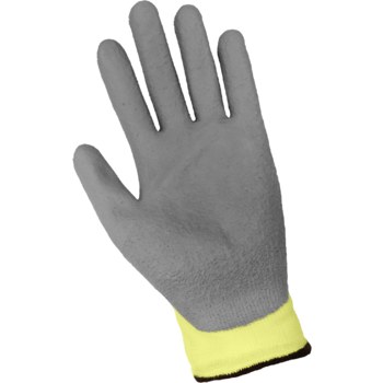 Global Glove Gripster PUG-88-VP Yellow Large Cut-Resistant Gloves - ANSI A2 Cut Resistance - Polyurethane Palm & Fingers Coating - PUG-88-VP-9(L)
