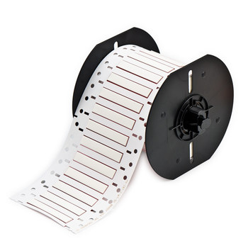 Picture of Brady White Heat-Shrinkable Polyolefin Thermal Transfer B33D-187-2-7642 Die-Cut Thermal Transfer Printer Sleeve (Main product image)