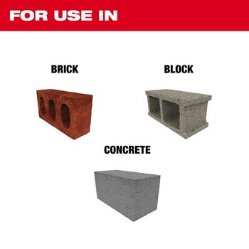 Milwaukee 4 in SDS-Max Core Bit 48-20-5155 - 4.375 in Overall Length -  Carbide Tipped - SDS-Max Shank