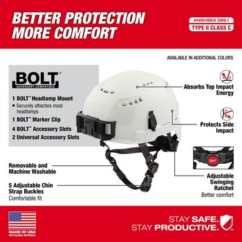 Milwaukee BOLT Hard Hat 48-73-1334 - Gray - 79261