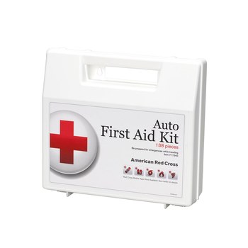 American Red Cross First Aid Kit - 9 in Length - Plastic Case Construction - 092265-71340