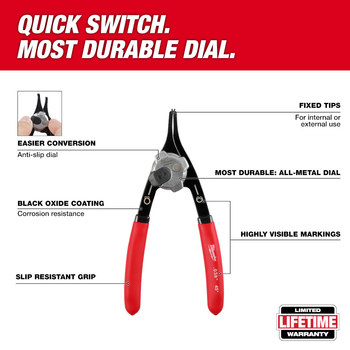 Milwaukee 48-22-6539 Snap Ring Plier Set - 73809