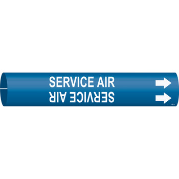 Picture of Brady Bradysnap-On White on Blue Plastic 4361-D Snap-On Pipe Marker (Main product image)