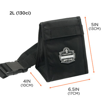 Ergodyne Arsenal GB5184 Black Nylon/Plastic/PVC Respirator Bag - 3.5 in Width - 5 in Length - 5.5 in Height - 720476-13184