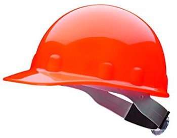 Picture of Fibre-Metal Orange High Density Polyethylene Cap Style Hard Hat (Main product image)