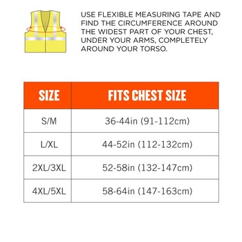 Ergodyne Glowear High-Visibility Vest 8356FRHL 22215 - Size Large/XL - High-Visibility Lime