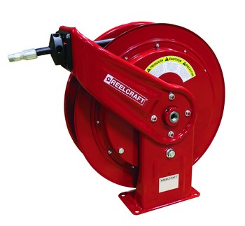 Picture of Reelcraft Industries HD74050 OHP HD70000 Series 50 ft Red Steel Hose Reel (Main product image)