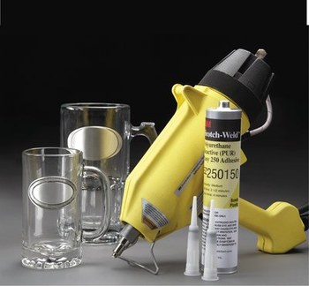 3M Scotch-Weld EZ250150 One-Part Off-White Polyurethane Adhesive - Solid 0.1 gal Cartridge - 23559