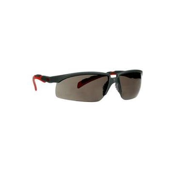 3M Solus 2000 Series Safety Glasses S2002SGAF-RED - Scotchgard Anti-Fog Gray Lens - Gray/Red Ratcheting Temples