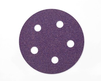 3M Hookit Cubitron II 732U Coated Ceramic Aluminum Oxide Purple Hook & Loop Disc - Paper Backing - C Weight - 150 Grit - Very Fine - 5 in Diameter - 87058