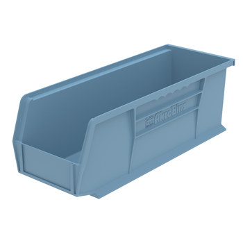 Picture of Akro-Mils 30234 Akrobin 50 lb Light Blue Industrial Grade Polymer Hanging / Stacking Storage Bin (Main product image)