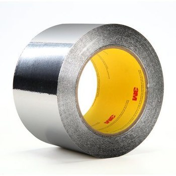 3M 34383 Silver Aluminum Tape - 3 in Width x 60 yd Length - 4.5 mil Total Thickness - 65857