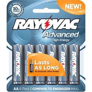 Picture of Rayovac 815-6FUSJ Advanced High Energy Standard Battery (Main product image)
