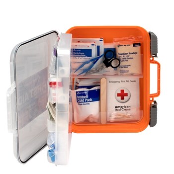 First Aid Only First Aid Kit - 11.5 in Width - 3.25 in Length - 13 in Height - Plastic Case Construction - 092265-91064
