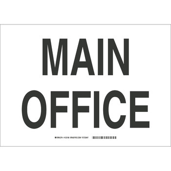 Picture of Brady B-120 Fiberglass Reinforced Polyester Rectangle White English Door Sign part number 132106 (Main product image)
