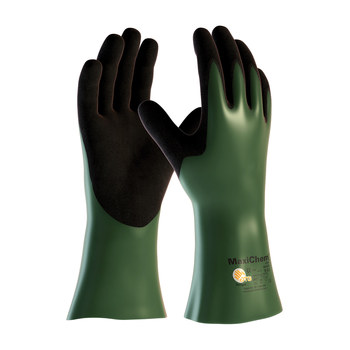 Picture of PIP MaxiChem 633 Green/Black 2XL Chemical-Resistant Gloves (Main product image)