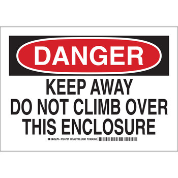Picture of Brady B-401 High Impact Polystyrene Rectangle White English Restricted Area Sign part number 124780 (Main product image)