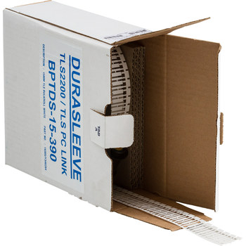 Picture of Brady White Polypropylene Thermal Transfer BPTDS-15-390 Die-Cut Thermal Transfer Printer Label Roll (Main product image)