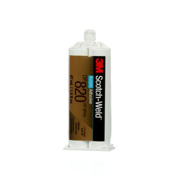 3M Scotch-Weld 820 Off-white Two-Part Base & Accelerator (B/A) Acrylic Adhesive - 48.5 ml Duo-Pak - 08977