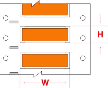 Picture of Brady Permasleeve Orange Heat-Shrinkable Polyolefin Thermal Transfer 2HX-1000-2-OR-J-2 Die-Cut Thermal Transfer Printer Sleeve (Main product image)
