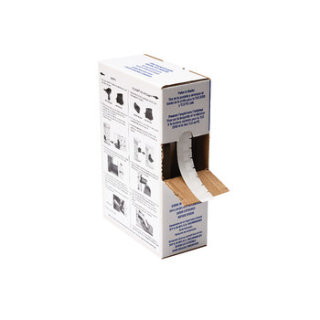 Picture of Brady Clear / White Self-Extinguishing, Self-Laminating Vinyl Thermal Transfer BPTL-11-427 Die-Cut Thermal Transfer Printer Label Roll (Main product image)
