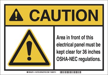 Picture of Brady B-869 Polypropylene Rectangle White English Safety Awareness Label part number 145737 (Main product image)