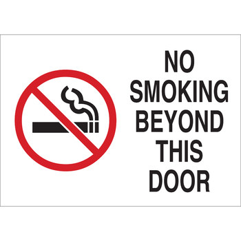 Picture of Brady B-120 Fiberglass Reinforced Polyester Rectangle White English No Smoking Sign part number 141919 (Main product image)