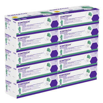 Kimtech Spring Green Large Powder Free Disposable Gloves - 4.7 mil Thick - 43440