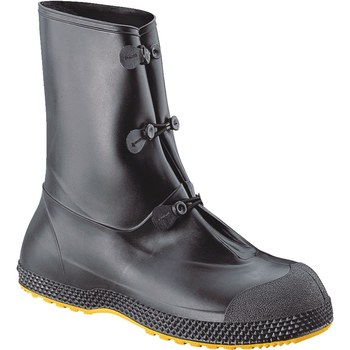 Picture of Servus SF 11002B Black/Yellow Small Waterproof & Rain Overboots/Overshoes (Main product image)