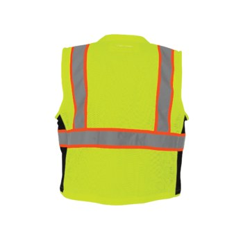 Global Glove FrogWear HV High-Visibility Surveyor's Vest GLO-079 - Size X-Small - High-Visibility Yellow/Green & Orange - GLO-079 XS