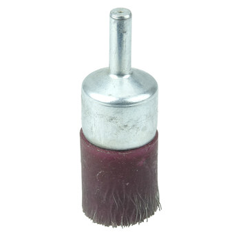 Weiler Polyflex Stainless Steel Cup Brush - Unthreaded Stem Attachment - 3/4 in Diameter - 0.010 in Bristle Diameter - Material Type: Stainless Steel - 35505