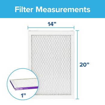 3M Filtrete High Performance 14 in x 20 in x 1 in 2005-4 MERV 12, 1500 MPR Air Filter - 02005