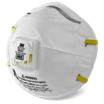 3M 8210V White Standard N95 Pleated Particulate Respirator
