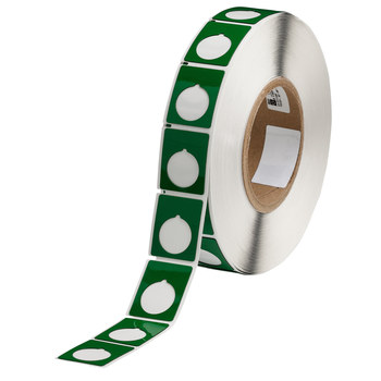 Picture of Brady Green Polyester Thermal Transfer THTEP-167-593-.5GN Die-Cut Thermal Transfer Printer Label Roll (Main product image)