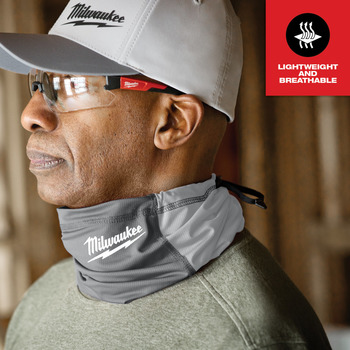 Milwaukee WORKSKIN Gray One Size Nylon Performance Neck Gaiter - 045242-73525