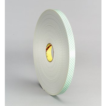 3M 4008 Off-White Double Sided Foam Tape - 1 1/2 in Width x 36 yd Length - 1/8 in Thick - 03387