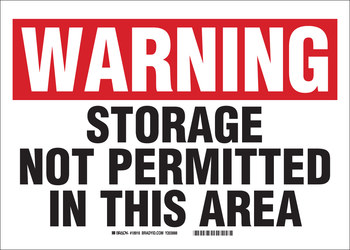 Picture of Brady B-401 High Impact Polystyrene Rectangle White English Safety Sign part number 18916 (Main product image)