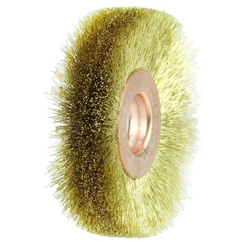 Weiler 29059 Wheel Brush - 2 in Dia - Crimped Brass Bristle