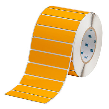 Picture of Brady Yellow Polyester Thermal Transfer THTEP-174-593-.5YL Die-Cut Thermal Transfer Printer Label Roll (Main product image)