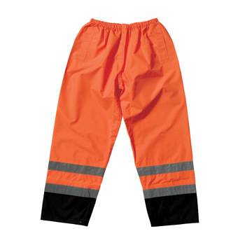 PIP 318-1757OR Black/High-Visibility Orange 2XL Polyester High-Visibility Pants - 2 Pockets - 46.5 in Outseam Length - 616314-08224