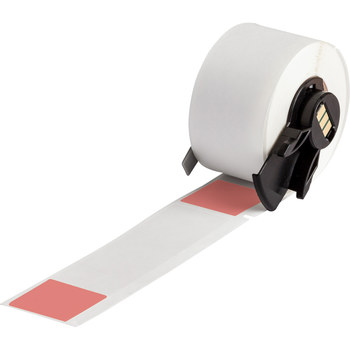 Picture of Brady Clear / Red Self-Extinguishing, Self-Laminating Vinyl Thermal Transfer PTL-23-427-RD Die-Cut Thermal Transfer Printer Label Roll (Main product image)